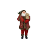 Statua Pupazzo Babbo Natale Gigante 150 cm SCOZZESE NORDICO Decorativo Rosso e Bianco