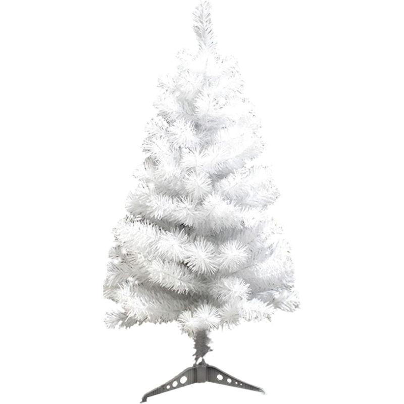 Pinetto ALASKA completamente BIANCO innevato 60 cm Albero di Natale CON piede in Plastica