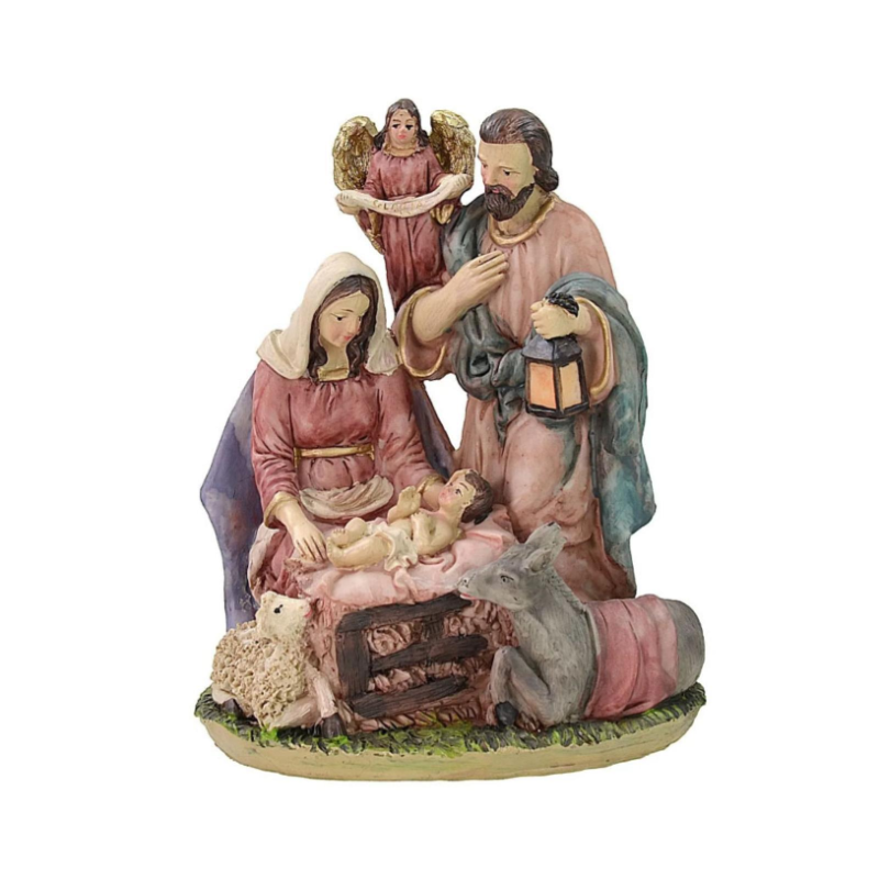 Gruppo Natività 6 pz da h. 21 cm Stile Arabo con RE Magi 