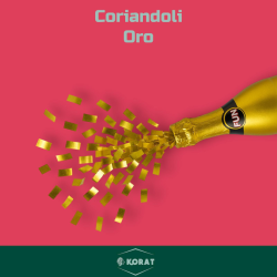 2 Bottiglie Party Coriandoli Oro
