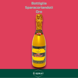 2 Bottiglie Party Coriandoli Oro
