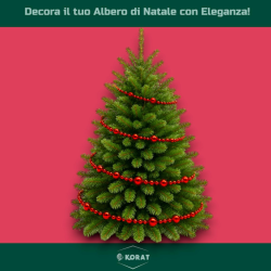 Ghirlanda con Palline - 170 cm - Rosso