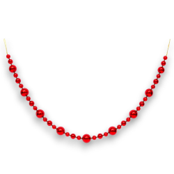 Ghirlanda con Palline - 170 cm - Rosso