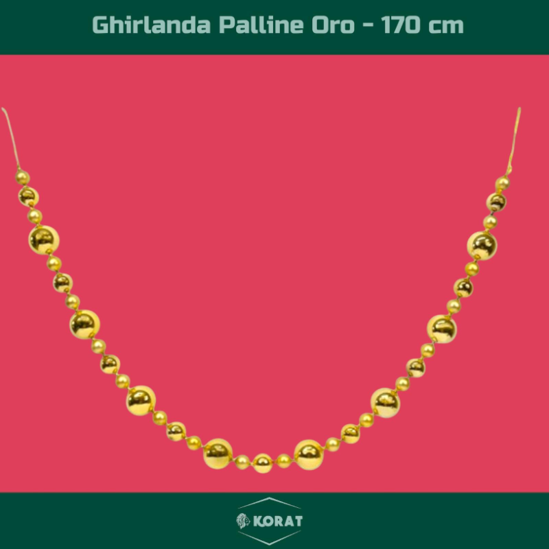 Ghirlanda con Palline - 170 cm - Oro