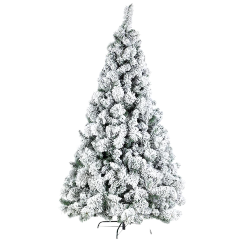 Albero di Natale INNEVATO VERDE 150 CM 500 punte BASE IN METALLO