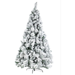 Albero di Natale INNEVATO VERDE 180 CM 600 punte BASE IN METALLO