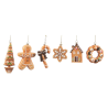 SET 6 APPENDINI DECORAZIONE ALBERO FANTASIA BISCOTTO CM.12 - FA-30748