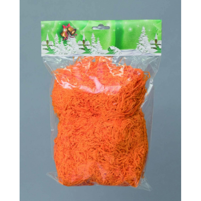 TRUCIOLO LEGNO PER CESTE 5 KG Paglia in CARTA naturale per confezioni ARANCIO