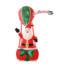 Mongolfiera Babbo Natale Gonfiabile 180 cm Con Illuminazione a LED Kit Fissaggio Per Esterno e Interno