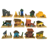 Set 12 Casette Presepe Piccole Colorate - 8x5x h. 6 cm