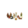 Set Mini Natività Classica Presepe Statuine in Resina con 11 soggetti Personaggi da h. 3,5 cm