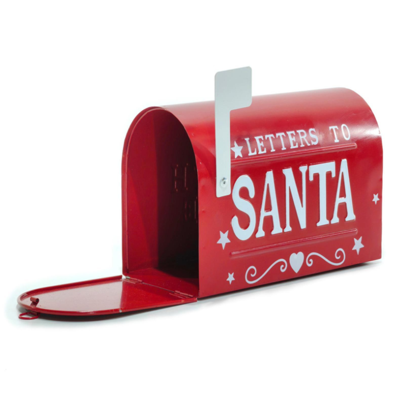 Cassetta Postale Rossa "Santa" - 23x11xh.17 cm 