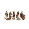 Aurora Store Set Natività Rustica Presepe Statuine in Resina con 11 soggetti Personaggi da h. 15 cm