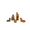 Aurora Store Set Mini Natività 5 pz da h. 9 cm Presepe Statuine in Resina Classica con 5 soggetti Personaggi