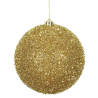 Palla di Natale Gigante Ø 20 cm in Plastica TINSEL LUCIDA Glitter ORO