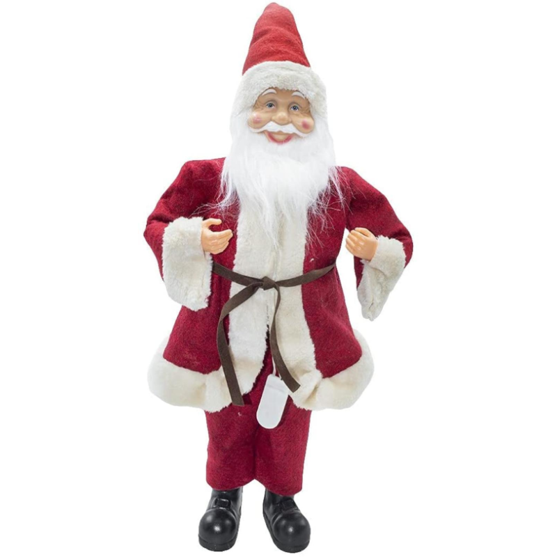 Statuetta Pupazzo di Babbo Natale CON CARILLON 45cm