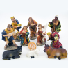 Set Natività COLORATA Presepe con RE MAGI Statuine in Resina con 11 soggetti Personaggi da h. 16 cm