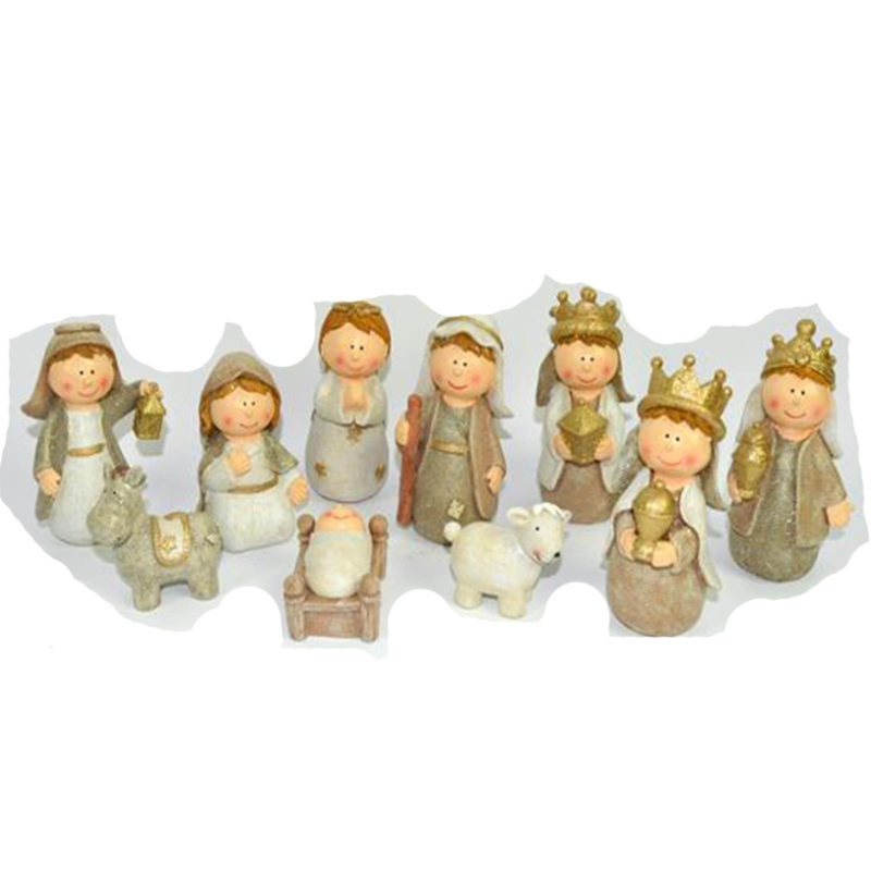 10 Miniature Natività - 11 cm - Ceramica