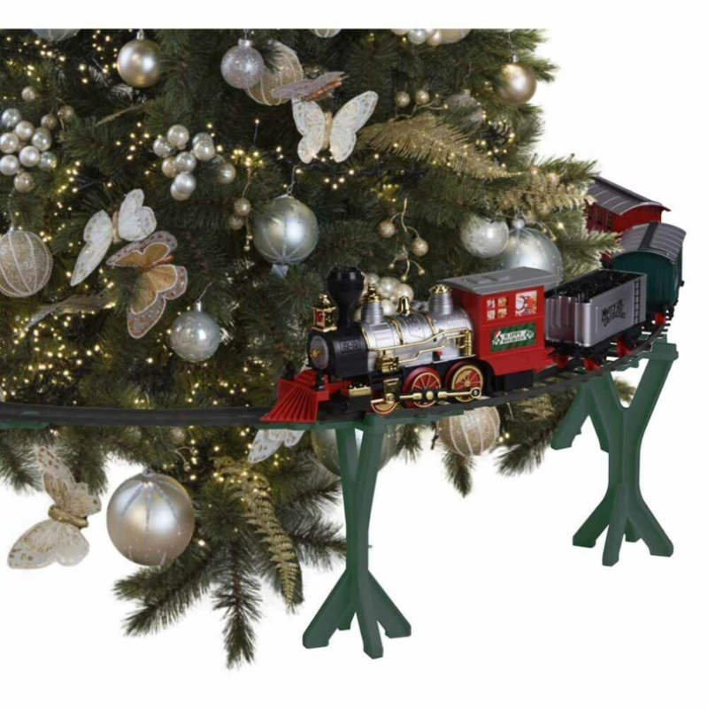 Trenino Natalizio Sospeso due vagoni per Centro Albero di Natale 382 cm