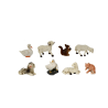 Set 8 Pezzi Animali da Cortile in Miniatura per Presepe 3 x h. 3 cm Fattoria in Resina