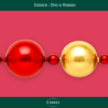 Ghirlanda con Palline - 170 cm - Rosso/ Oro