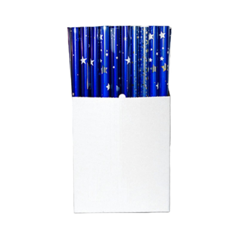 FOGLIO CIELO STELLATO BLU/ARGENTO 70X150CM - HX900665