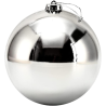 Palla di Natale Gigante Ø 25 cm in Plastica LUCIDA ARGENTO SILVER