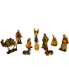 Set Natività Rustica Presepe Statuine in Resina con 10 soggetti Personaggi da h. 15 cm