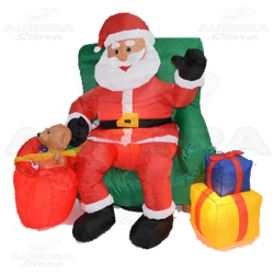 Babbo Natale Con Doni Gonfiabile Poltrona 120 cm