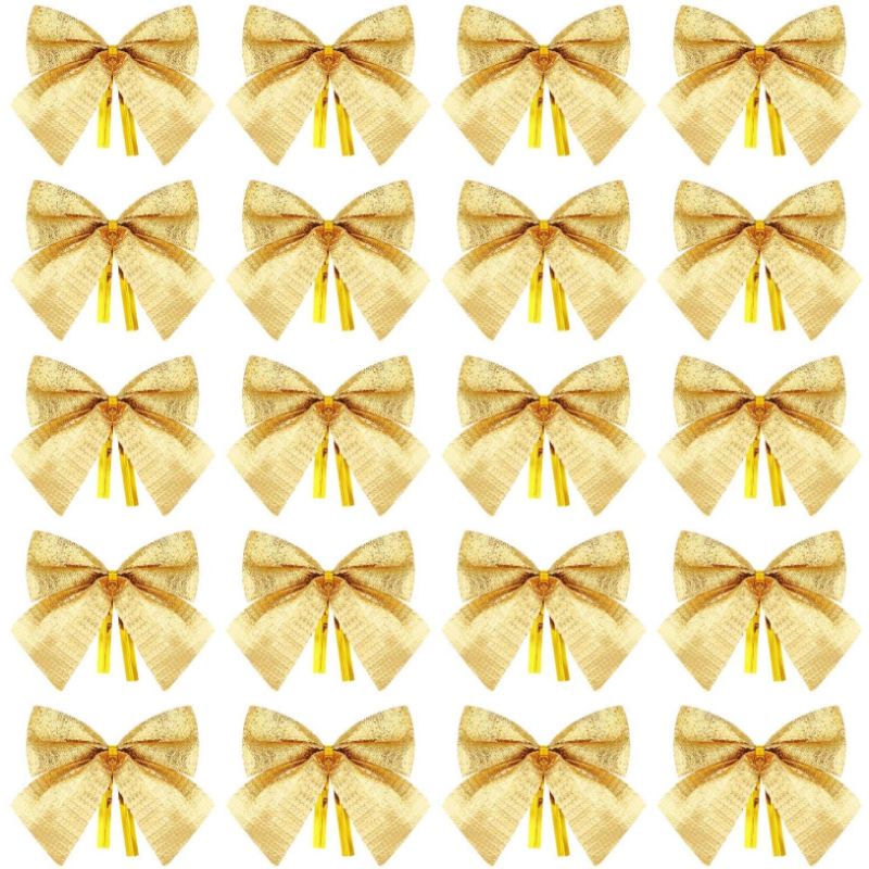 144 x Mini Papillon ORO mis. 5 x 5,5 cm per Albero di Natale