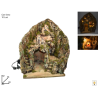 Presepe Completo con Luci e Forno - 49x38x h. 49 cm