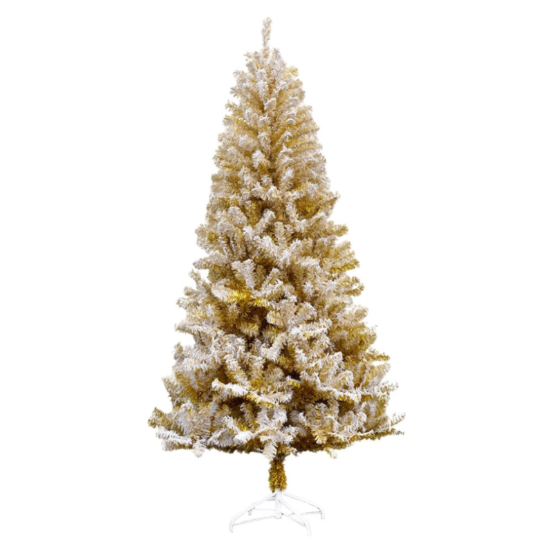 Albero di Natale Dorato INNEVATO 120 cm - 220 punte GOLD SNOW