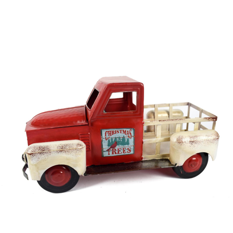 Aurora Store Camioncino di Natale in Latta USA anni '50 dimensioni 45 x 24 x h.23 cm Rosso