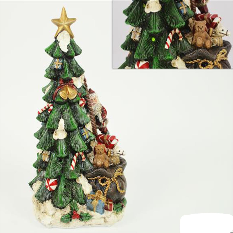 Albero di Natale da tavolo con luci -  24 cm 