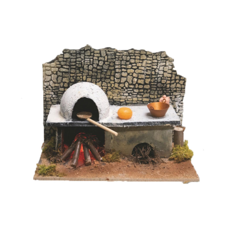 Scenario Forno Pizzeria in Mattoni 24 x 14 x h.16cm