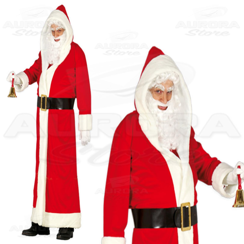 Vestito Costume Babbo Natale - Cappotto Rosso