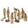 Presepe Natività Effetto color Legno con 11 soggetti Fino a 8 e 12 cm - 8 cm