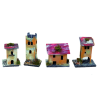 Set 12 Casette Casolari con muschio Presepe 5x6x h. 8 cm