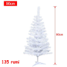 Albero di Natale Artificiale Bianco 90 CM 135 Punte Base in plastica