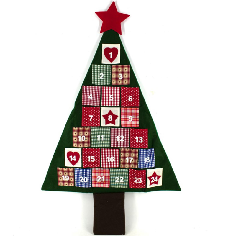 Calendario Avvento Albero di Natale - 110 cm 