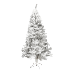 Albero di Natale Artificiale Bianco 210 CM 700 Punte Base in Metallo