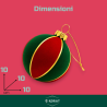 Set 4 Palline in Velluto - Rosso/Verde