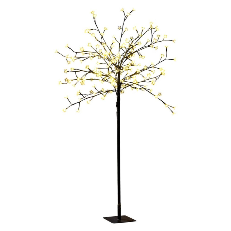 Albero LED luminoso di Natale illuminato, illuminazione interna, design 120 LED, bianco caldo, h. 65 cm