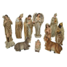 Presepe Natività in Legno con 11 soggetti Fino a 14 cm