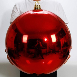 Palla di Natale Gigante Ø 20 cm in Plastica LUCIDA ORO