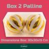 Set 2 Palline - 15 cm - Oro/Bianco Glitter