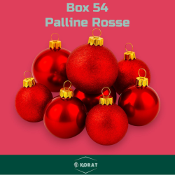 Set 54 Palline Assortite Varie Misure in Borsa PVC - Rosso