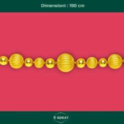 Ghirlanda 23 Palline - 190 cm - Oro