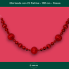 Ghirlanda 23 Palline - 190 cm - Rosso