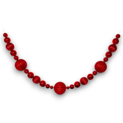 Ghirlanda 23 Palline - 190 cm - Rosso
